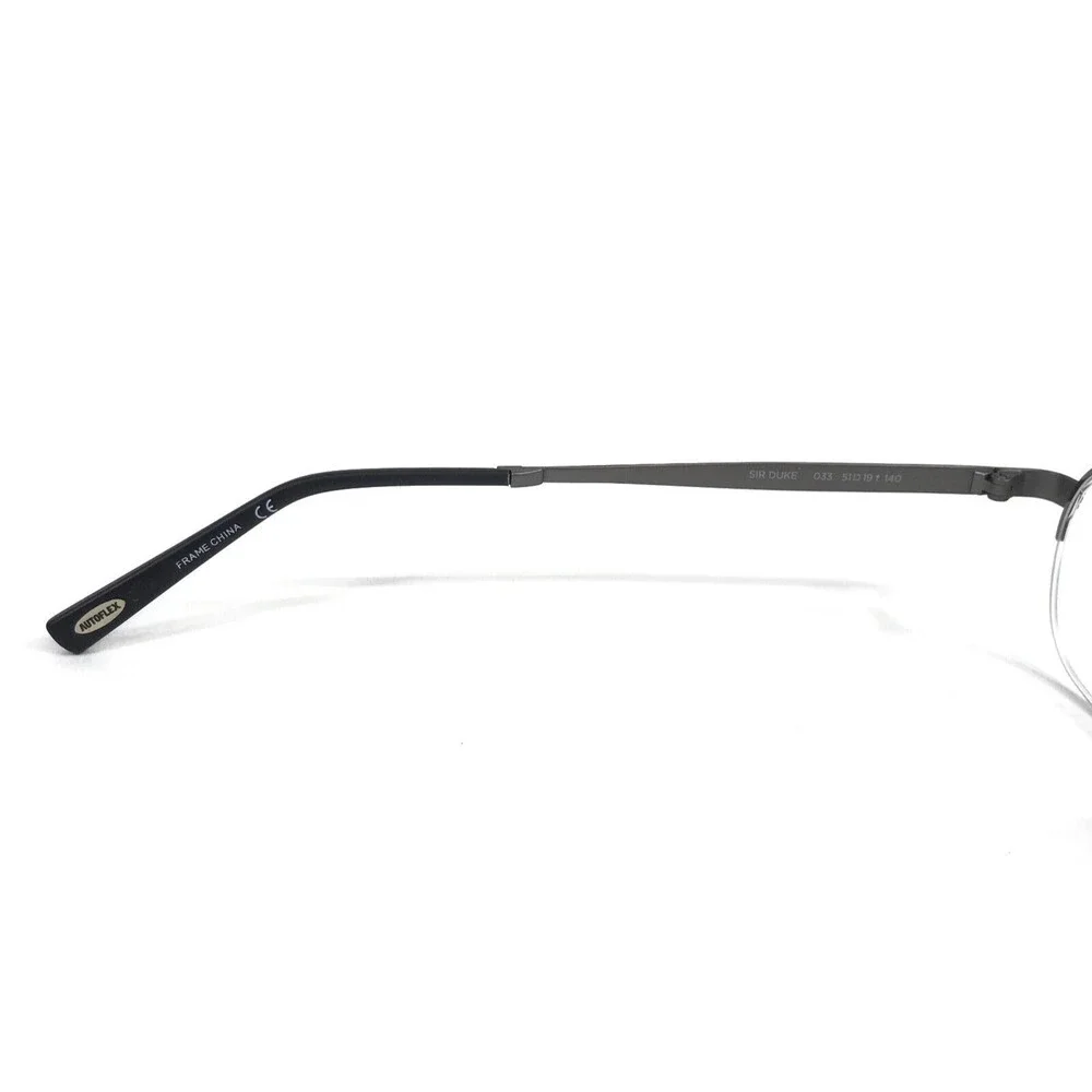 Autoflex by Flexon Eyeglasses Frames SIR DUKE 033 Gray Round Half Rim 51-19-140